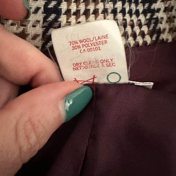 Vintage Pantman blazer jacket wool plaid tweed SZ 16 XL old money style - Picture 7 of 7